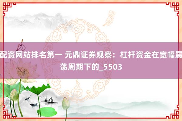 配资网站排名第一 元鼎证券观察：杠杆资金在宽幅震荡周期下的_5503