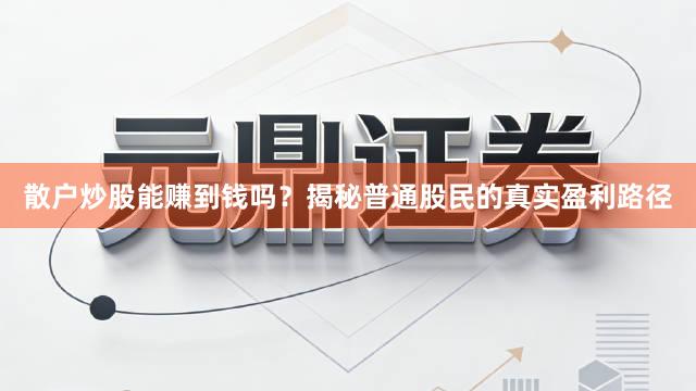 散户炒股能赚到钱吗？揭秘普通股民的真实盈利路径