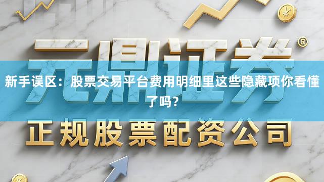 新手误区：股票交易平台费用明细里这些隐藏项你看懂了吗？
