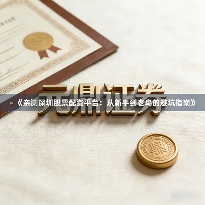 - 《亲测深圳股票配资平台：从新手到老鸟的避坑指南》