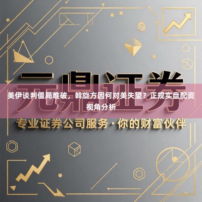 美伊谈判僵局难破，斡旋方因何对美失望？正规实盘配资视角分析