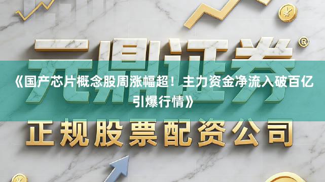 《国产芯片概念股周涨幅超！主力资金净流入破百亿引爆行情》