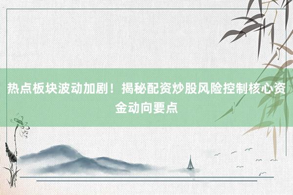 热点板块波动加剧!揭秘配资炒股风险控制核心资金动向要点