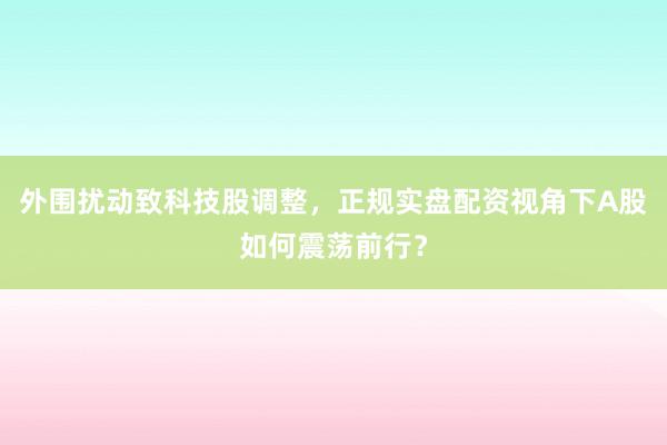 外围扰动致科技股调整，正规实盘配资视角下A股如何震荡前行？