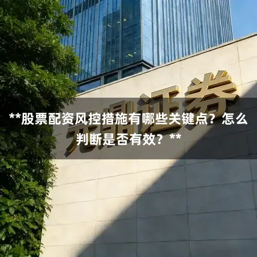 **股票配资风控措施有哪些关键点？怎么判断是否有效？**