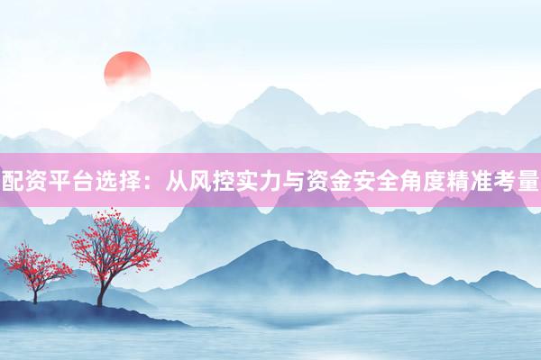 配资平台选择：从风控实力与资金安全角度精准考量