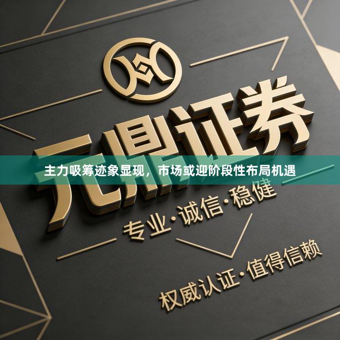 主力吸筹迹象显现，市场或迎阶段性布局机遇