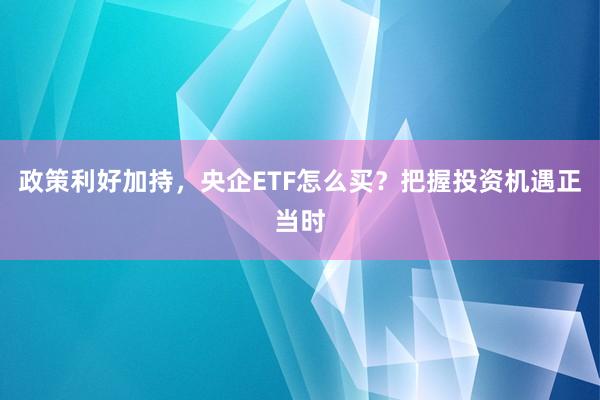 政策利好加持，央企ETF怎么买？把握投资机遇正当时